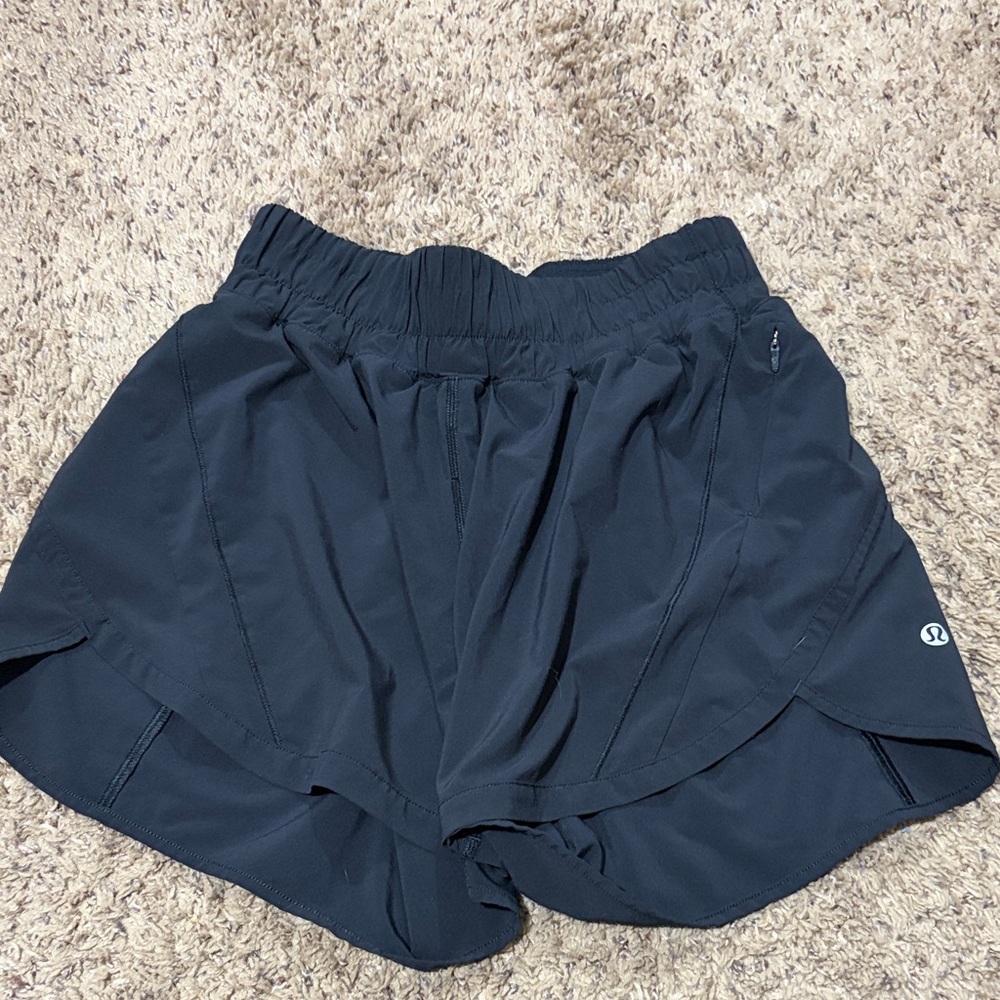 Black Lululemon Track That Short 4’ Size 6